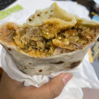 El Charrito signature dishes Chile Verde BurritoCarne Asada BurritoCarnitas Burrito